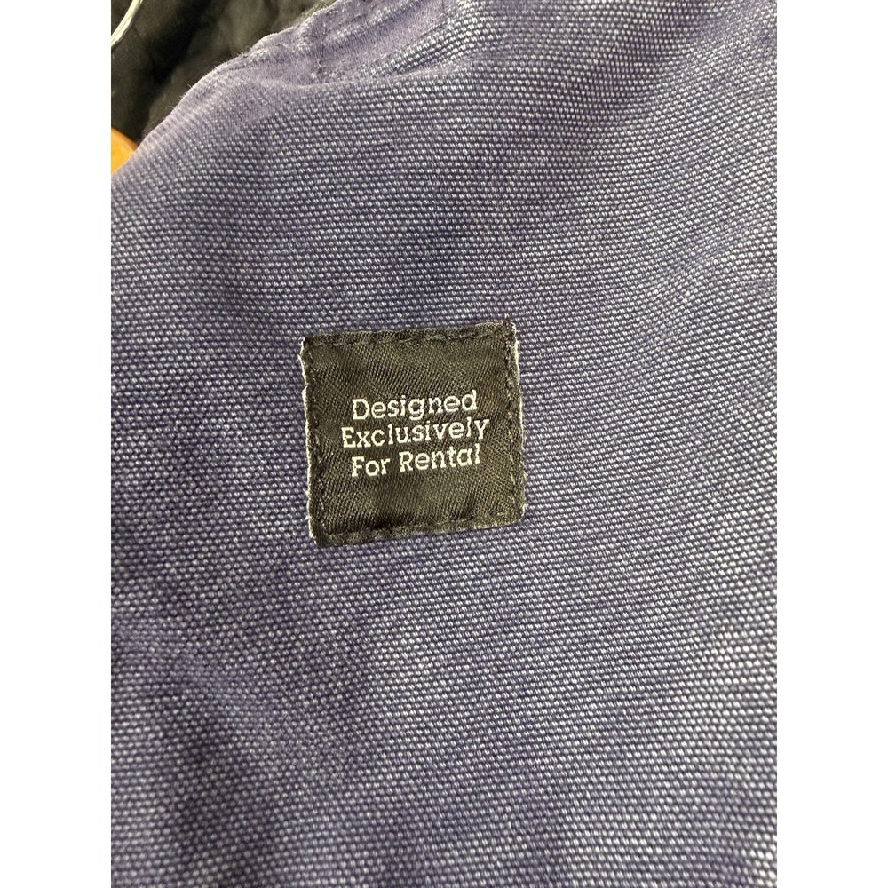 Vintage Carhartt 376-20 Navy Blue Destrsssed Rental Workwear Jacket Size Large - Picture 12 of 13
